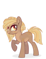 Size: 1280x1647 | Tagged: safe, alternate version, artist:syriskater, derpibooru import, oc, oc:patty (ice1517), unofficial characters only, earth pony, pony, female, freckles, heart eyes, mare, markings, raised hoof, simple background, solo, transparent background, wingding eyes