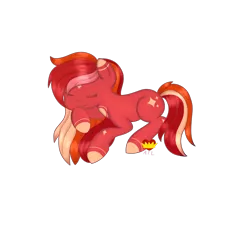 Size: 1000x1000 | Tagged: safe, derpibooru import, oc, oc:sunstar, earth pony, pony, body markings, female, mare, sleeping, solo, sparkles