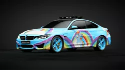 Size: 1920x1080 | Tagged: source needed, useless source url, safe, derpibooru import, rainbow dash, pony, bmw, bmw f82, bmw m4, car, female, game screencap, gran turismo sport, rainbow, video game