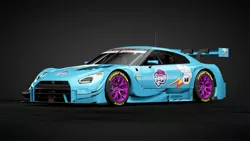 Size: 1920x1080 | Tagged: car, cutie mark, derpibooru import, game screencap, gran turismo sport, my little pony logo, nissan, nissan gt-r, nissan gt-r super gt, rainbow dash, safe, solo, source needed, useless source url, video game