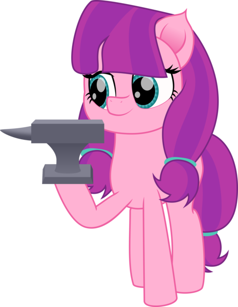 Size: 2326x3000 | Tagged: safe, artist:onil innarin, derpibooru import, lily longsocks, earth pony, pony, anvil, background pony, cute, female, mare, older, simple background, solo, strong, stronk, transparent background, vector