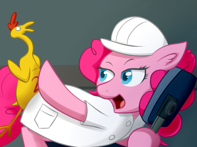 Size: 3000x2250 | Tagged: suggestive, artist:maximussolini, derpibooru import, boneless, boneless 2, pinkie pie, pony, the last laugh, chair, clothes, solo