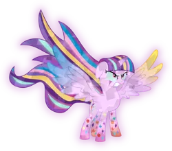 Size: 952x839 | Tagged: safe, artist:kimberlythehedgie, derpibooru import, applejack, fluttershy, pinkie pie, rainbow dash, rarity, spike, starlight glimmer, twilight sparkle, alicorn, crystal pony, alicornified, angry, battle pose, battle stance, colored wings, combination, combined magic, crystal, crystallized, cutie mark magic, dragon ball z, female, floppy ears, for equestria, furious, fusion, glow, glowing body, glowing cutie mark, gradient hooves, gradient wings, image, infuriated, mane seven, mane six, multicolored wings, multiple cutie marks, not twilight sparkle, png, powerful, princess, princess starlight glimmer, princessified, race swap, rainbow power, rainbow power-ified, ready to fight, simple background, solo, this isn't even my final form, transparent background, united equestria, wat, wings