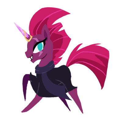 Size: 390x396 | Tagged: safe, artist:mjangelvortex, derpibooru import, fizzlepop berrytwist, tempest shadow, pony, unicorn, my little pony: the movie, the ending of the end, broken horn, clothes, crystal, crystal horn, digital art, eye scar, female, horn, lineless, mare, mlp fim's ninth anniversary, pointy ponies, prosthetic horn, prosthetics, scar, scar on the wrong side, scarf, simple background, solo, tempest gets her horn back, transparent background