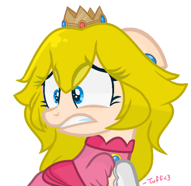Size: 675x659 | Tagged: safe, artist:chanour-bases, artist:fluffy-poyos, derpibooru import, ponified, earth pony, pony, base used, clothes, crossover, crown, dress, ear piercing, earring, female, gloves, jewelry, mare, nintendo, piercing, pink dress, princess peach, regalia, show accurate, super mario bros.