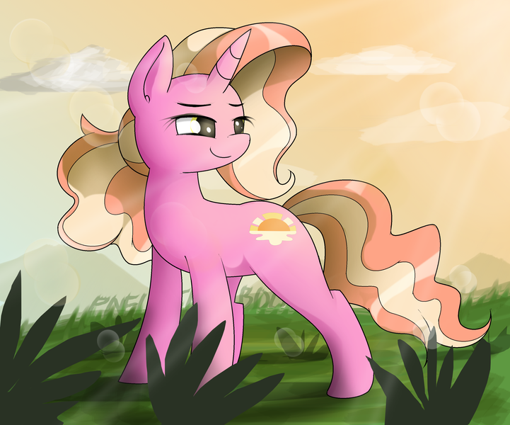 Size: 2960x2464 | Tagged: safe, artist:pencil bolt, derpibooru import, luster dawn, pony, unicorn, the last problem, crepuscular rays, female, glass, lens flare, lidded eyes, light, looking back, mare, smiling, solo