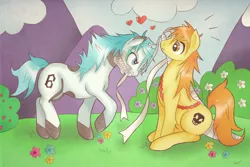 Size: 1800x1200 | Tagged: safe, artist:pony-untastic, derpibooru import, ponified, pony, bleach, gay, grimmjow jeagerjaquez, ichigo kurosaki, male, shipping