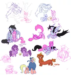 Size: 1828x1915 | Tagged: safe, artist:yamino, derpibooru import, ponified, pony, adventure time, hot dog princess, lsp, marceline, princess bubblegum, susan strong