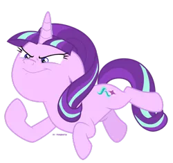 Size: 1024x961 | Tagged: safe, artist:tigerbeetle, derpibooru import, starlight glimmer, pony, unicorn, season 5, the cutie re-mark, spoiler:s05, female, implied twilight sparkle, levitation, lightly watermarked, magic, s5 starlight, self-levitation, simple background, smug, smugface, smuglight glimmer, solo, telekinesis, transparent background, watermark