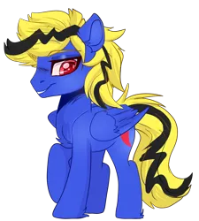 Size: 1312x1460 | Tagged: safe, artist:malicious-demi, derpibooru import, oc, oc:thunder lightning, unofficial characters only, pegasus, pony