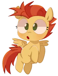 Size: 500x649 | Tagged: safe, artist:pinkiespresent, derpibooru import, lemon crumble, pegasus, pony, blank flank, cute, friendship student, hyper sonic, no pupils, open mouth, simple background, solo, transparent background