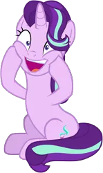 Size: 5269x8854 | Tagged: safe, artist:famousmari5, derpibooru import, starlight glimmer, pony, unicorn, a horse shoe-in, absurd resolution, cute, cutie mark, excited, female, glimmerbetes, mare, open mouth, simple background, sitting, squishy cheeks, transparent background, vector