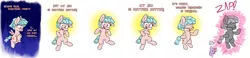 Size: 6000x1400 | Tagged: safe, artist:heir-of-rick, derpibooru import, edit, cozy glow, twilight sparkle, twilight sparkle (alicorn), alicorn, pegasus, pony, the ending of the end, blast, cobble glow, comic, cozybetes, cozybuse, cute, dialogue, duo, duo female, eyes closed, female, filly, flying, glowing horn, gravity falls, happy, horn, looking at you, magic, magic blast, mare, meme, open mouth, petrification, pun, reference, sad, smiling, solo focus, spread wings, statue, stone, talking to viewer, wings, zap