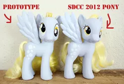 Size: 400x270 | Tagged: safe, derpibooru import, derpy hooves, pony, brushable, fashion style, prototype, sdcc 2012, toy