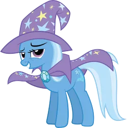 Size: 7155x7196 | Tagged: safe, artist:wissle, derpibooru import, trixie, pony, unicorn, boast busters, absurd resolution, cape, clothes, female, grin, hat, mare, simple background, smiling, smug, solo, transparent background, trixie's cape, trixie's hat, vector