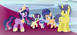 Size: 1280x585 | Tagged: safe, artist:elementbases, artist:flamango, artist:leiloaf, artist:malachitebases, artist:purplepotato04, artist:s-oujiisan, derpibooru import, comet tail, twilight sparkle, twilight sparkle (alicorn), oc, oc:astral, oc:harmony shield, oc:nebula star, alicorn, pony, alicorn oc, baby, baby pony, base used, colt, cometlight, ethereal mane, family, female, filly, horn, male, next generation, offspring, parent:comet tail, parent:twilight sparkle, parents:cometlight, shipping, straight, wings