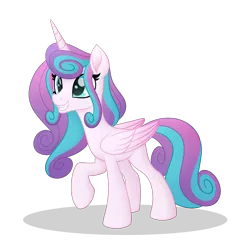 Size: 2574x2604 | Tagged: safe, artist:ryuyo, derpibooru import, princess flurry heart, alicorn, pony, female, high res, mare, movie accurate, older, older flurry heart, raised leg, simple background, smiling, solo, transparent background