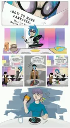 Size: 2500x4542 | Tagged: artist:1nkvisitor, comic, derpibooru import, grammar error, human, humanized, maud pie, misspelling, octavia melody, record, safe, vinyl scratch, wat