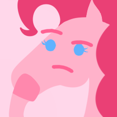 Size: 240x240 | Tagged: safe, artist:conphettey, derpibooru import, pinkie pie, earth pony, pony, emoji, female, hoers, hooves, image, mare, png, reaction image, simple background, solo, thinking, thinking emoji