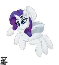 Size: 4021x4423 | Tagged: absurd resolution, alternate version, artist:theretroart88, background removed, derpibooru import, female, four eyes, halloween, holiday, horn, monster pony, multiple eyes, original species, rarity, safe, smiling, solo, species swap, spidarity, spiderpony, spiderponyrarity, spider web, vector