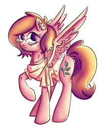 Size: 3047x3624 | Tagged: safe, artist:coco-drillo, derpibooru import, oc, pegasus, pony, clothes, colourful, dark circles, decorated wings, ear fluff, ear piercing, earring, floral, freckles, glasses, jewelry, necklace, piercing, solo
