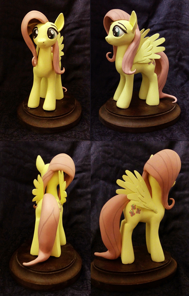 Size: 550x860 | Tagged: safe, artist:vita96, derpibooru import, fluttershy, pegasus, pony, craft, female, figurine, mare, sculpture, solo, spread wings, wings