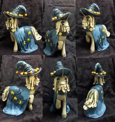 Size: 869x916 | Tagged: safe, artist:vita96, derpibooru import, star swirl the bearded, pony, unicorn, beard, craft, facial hair, figurine, hat, male, sculpture, solo, stallion, wizard hat, wizard robe