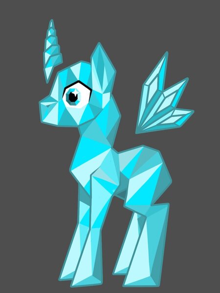 Size: 774x1032 | Tagged: source needed, safe, artist:pvt-llama, derpibooru import, alicorn, pony, crystal, simple background, solo