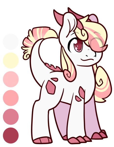 Size: 1639x2105 | Tagged: safe, artist:cloureed, derpibooru import, oc, oc:ruby rose, unofficial characters only, crystal pony, dracony, dragon, hybrid, pony, female, mare, redesign, reference sheet, simple background, solo, transparent background