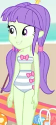 Size: 4000x8860 | Tagged: safe, derpibooru import, screencap, starlight, equestria girls, beach, bikini, clothes, cropped, high waisted bikini, solo, swimsuit