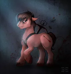 Size: 800x834 | Tagged: safe, artist:scheadar, derpibooru import, ponified, pony, daryl dixon, the walking dead