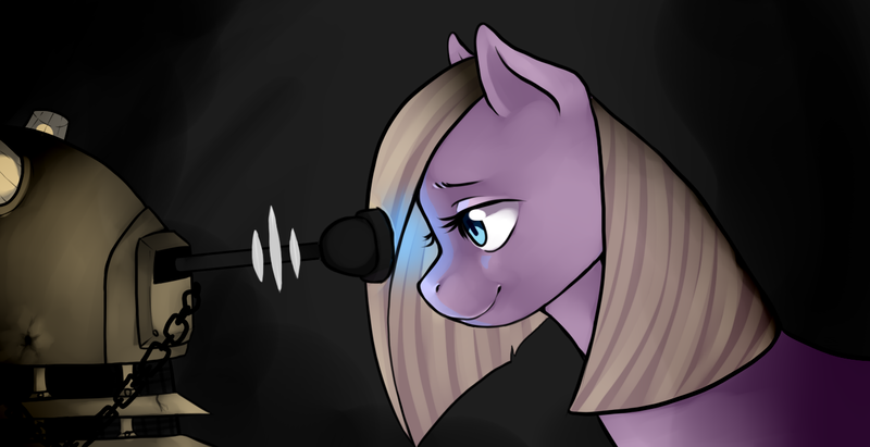 Size: 1365x701 | Tagged: safe, artist:ninetail-fox, derpibooru import, ponified, pony, abstract background, chains, dalek, doctor who, duo, female, lidded eyes, looking at each other, mare, profile, rose tyler, smiling, spoilers for another series