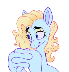 Size: 790x827 | Tagged: safe, artist:littmosa, derpibooru import, oc, oc:sky sparkle, pegasus, pony, bust, eyeshadow, female, makeup, portrait, simple background, smiling, transparent background, wing hands, wings