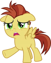 Size: 3000x3695 | Tagged: safe, artist:cloudyglow, derpibooru import, lemon crumble, pegasus, pony, the ending of the end, friendship student, high res, hyper sonic, open mouth, simple background, solo, transparent background, upset, vector