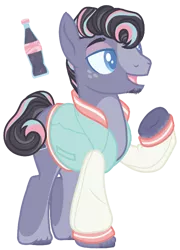 Size: 613x852 | Tagged: safe, artist:peachyprocyonid, derpibooru import, oc, oc:sodapop, unofficial characters only, earth pony, pony, base used, male, soda, stallion, transgender