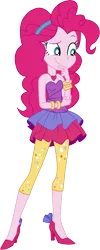 Size: 3733x9300 | Tagged: safe, artist:marcorois, derpibooru import, pinkie pie, equestria girls, equestria girls series, friendship through the ages, twilight under the stars, spoiler:eqg series (season 2), '90s, bare shoulders, clothes, female, high heels, shoes, simple background, sleeveless, solo, strapless, transparent background, vector