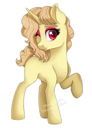 Size: 740x1025 | Tagged: safe, artist:shady-bush, derpibooru import, oc, oc:diana, unofficial characters only, pony, unicorn, female, mare, one eye closed, simple background, solo, transparent background, wink