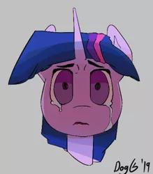 Size: 413x471 | Tagged: safe, artist:dog giraffe, derpibooru import, twilight sparkle, pony, bust, crying