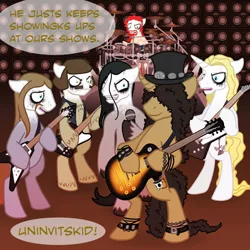 Size: 500x500 | Tagged: safe, artist:scorchie-critter, derpibooru import, ponified, pony, dethklok, slash