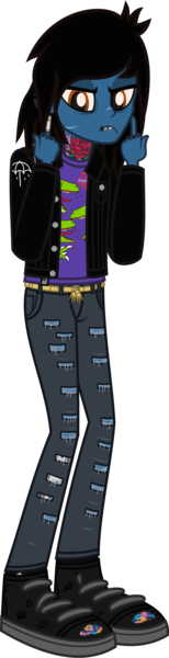 Size: 747x2901 | Tagged: safe, artist:lightningbolt, derpibooru import, ponified:oliver sykes, undead, zombie, equestria girls, .svg available, angry, bags under eyes, blood, blood stains, bloodshot eyes, bone, bring me the horizon, chipped tooth, clothes, drop dead clothing, equestria girls-ified, fangs, frown, glasgow smile, jacket, jeans, lip piercing, looking at you, male, middle finger, pants, piercing, rainbow blood, ripped jeans, rope, scar, shirt, shoes, simple background, socks, solo, stitches, svg, tattoo, torn ear, transparent background, undershirt, vector, vulgar