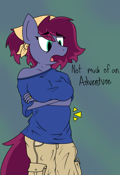 Size: 2341x3409 | Tagged: anthro, artist:sythenmcswig, bags under eyes, breasts, clothes, derpibooru import, female, headscarf, jewelry, oc, oc:blazing heart, oversized clothes, oversized shirt, pregnant, ring, safe, scarf, shirt, solo, unamused, unofficial characters only, wedding ring