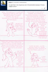 Size: 1280x1916 | Tagged: safe, artist:asklustiedawn, artist:edhelistar, derpibooru import, luster dawn, pony, unicorn, tumblr:ask luster dawn, the last problem, 4 panel comic, anime sweat drop, ask, awkward smile, bipedal, comic, dialogue, embarrassed, excited, female, floppy ears, frog (hoof), head tilt, implied sunburst, lineart, looking at you, looking away, looking up, mare, mixed media, monochrome, open mouth, pointing, ponytail, raised eyebrow, simple background, smiling, solo, sweat, sweatdrop, talking to viewer, text, tumblr, underhoof, white background