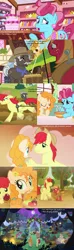 Size: 1280x4320 | Tagged: safe, derpibooru import, edit, edited screencap, screencap, apple bloom, big macintosh, bright mac, burnt oak, cup cake, mayor mare, pear butter, earth pony, pony, going to seed, the perfect pear, adorabloom, apple, apple tree, barrel, brightabetes, brightbutter, cake, candle, colt, crying, cute, feels, female, filly, foal, food, gun, handgun, hay bale, lantern, link in the description, little macintosh, lyrics, macabetes, male, mare, mare in the moon, marriage, moon, mouth hold, pear, pear tree, pearabetes, plow, ray henderson, revolver, sad, shipping, song reference, stallion, straight, sugarcube corner, sweet apple acres, text, that old gang of mine, tree, wedding, younger