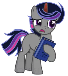 Size: 1024x1147 | Tagged: safe, artist:yourrdazzle, derpibooru import, oc, oc:crescent moon, pony, unicorn, base used, book, female, mare, offspring, parent:king sombra, parent:twilight sparkle, parents:twibra, simple background, solo, transparent background