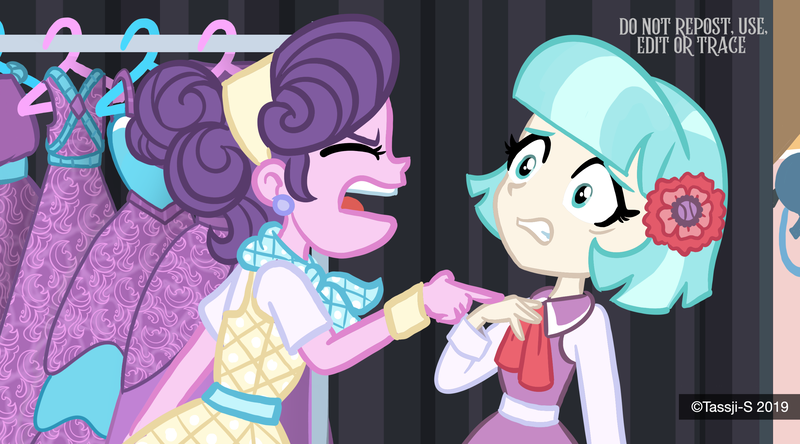 Size: 2880x1600 | Tagged: safe, artist:tassji-s, derpibooru import, coco pommel, suri polomare, equestria girls, rarity takes manehattan, equestria girls interpretation, equestria girls-ified, scene interpretation