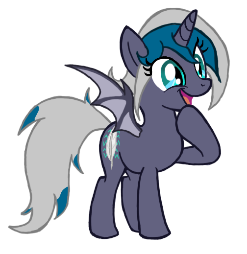 Size: 504x519 | Tagged: safe, artist:mjangelvortex, derpibooru import, oc, oc:elizabat stormfeather, unofficial characters only, alicorn, bat pony, bat pony alicorn, pony, alicorn oc, bat pony oc, bat wings, cute, digital art, female, happy, horn, mare, ocbetes, simple background, smiling, solo, spread wings, trace, transparent background, wings