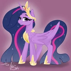 Size: 1000x1000 | Tagged: safe, artist:jen-neigh, derpibooru import, princess twilight 2.0, twilight sparkle, twilight sparkle (alicorn), alicorn, pony, the last problem, crown, female, hoof shoes, jewelry, mare, older, older twilight, peytral, regalia, solo