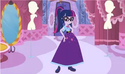 Size: 1084x640 | Tagged: safe, artist:starman1999, derpibooru import, sci-twi, twilight sparkle, equestria girls, base used, clothes, long skirt, skirt, solo