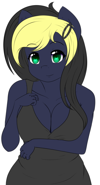 Size: 1200x2200 | Tagged: anthro, anthro oc, artist:fluttadraw-nsfw, artist:fluttair, breasts, cleavage, derpibooru import, female, mare, oc, oc:thunderdash, smiling, solo, solo female, suggestive, unofficial characters only