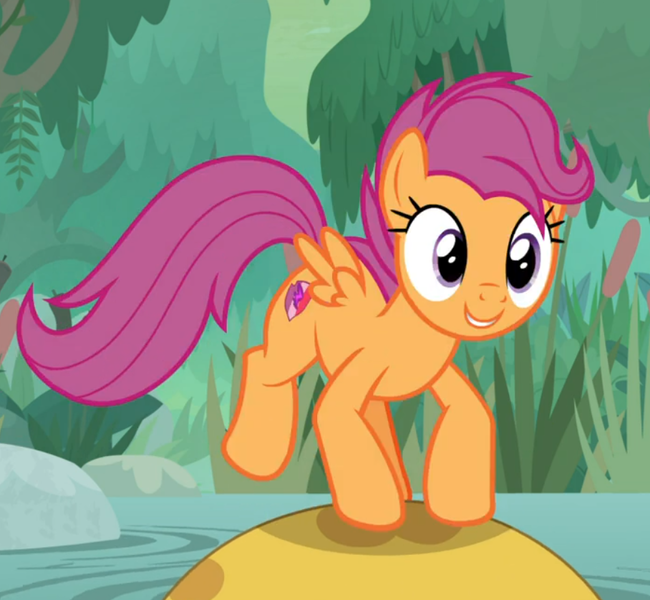 Size: 908x838 | Tagged: safe, derpibooru import, screencap, scootaloo, bufogren, pegasus, pony, growing up is hard to do, cropped, older, older scootaloo, smiling, solo, swamp